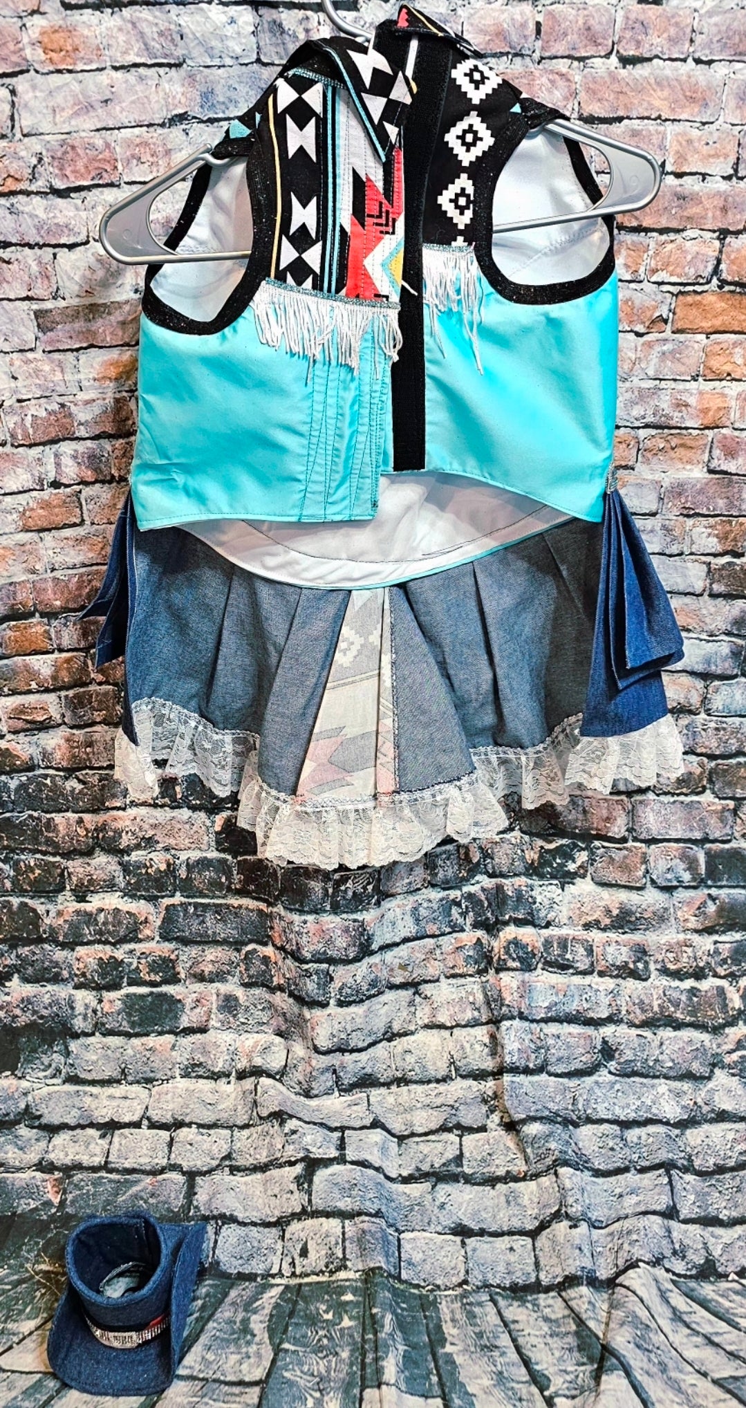 Rodeo Pet Dress, Western Pet dress, Aztec print pet dress