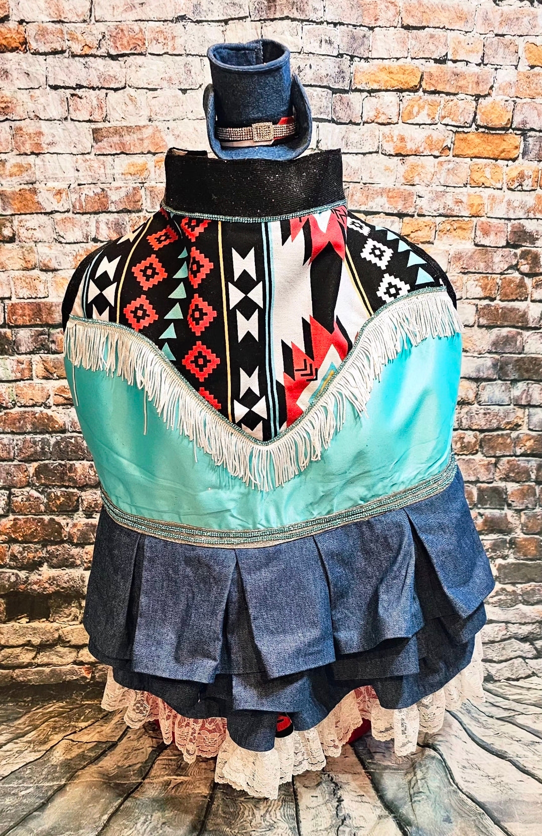 Rodeo Pet Dress, Western Pet dress, Aztec print pet dress