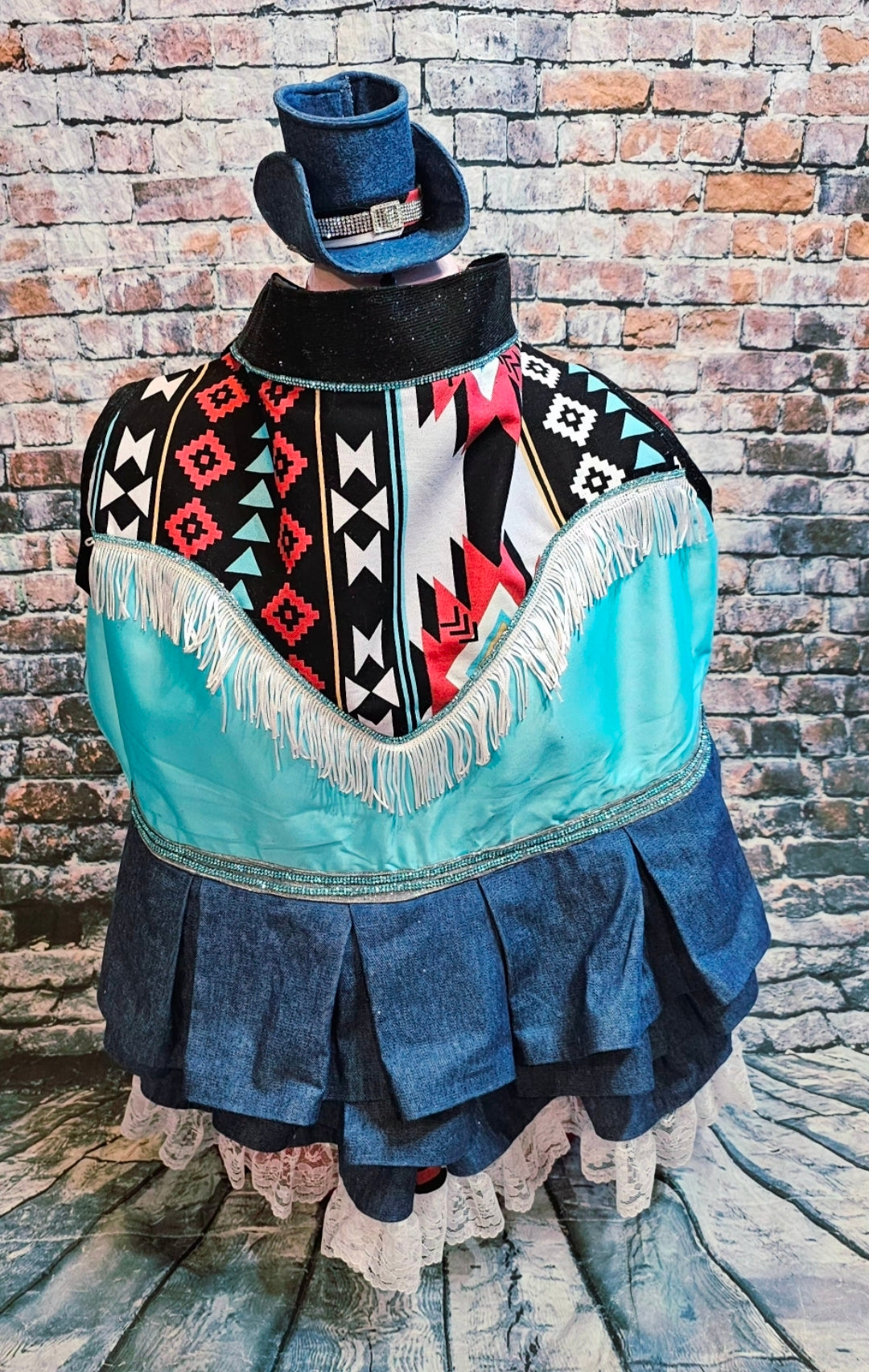 Rodeo Pet Dress, Western Pet dress, Aztec print pet dress