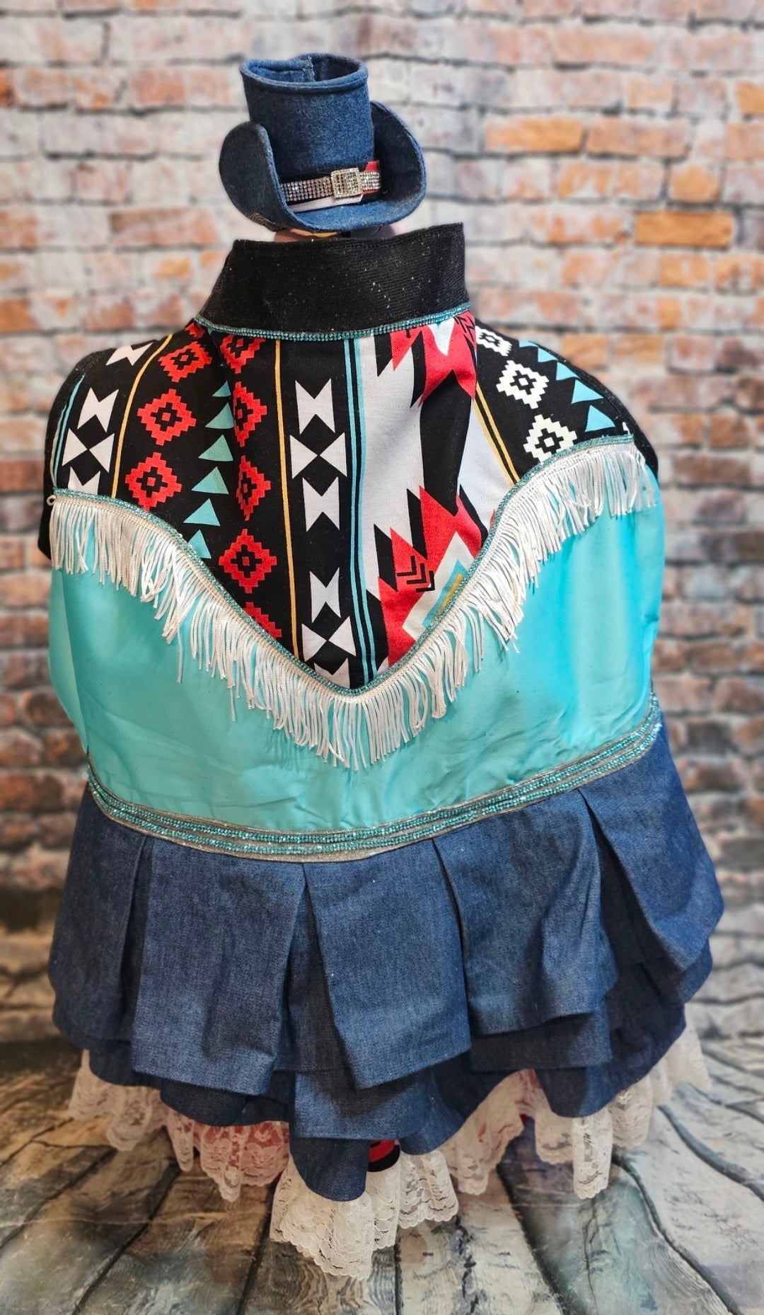 Rodeo Pet Dress, Western Pet dress, Aztec print pet dress