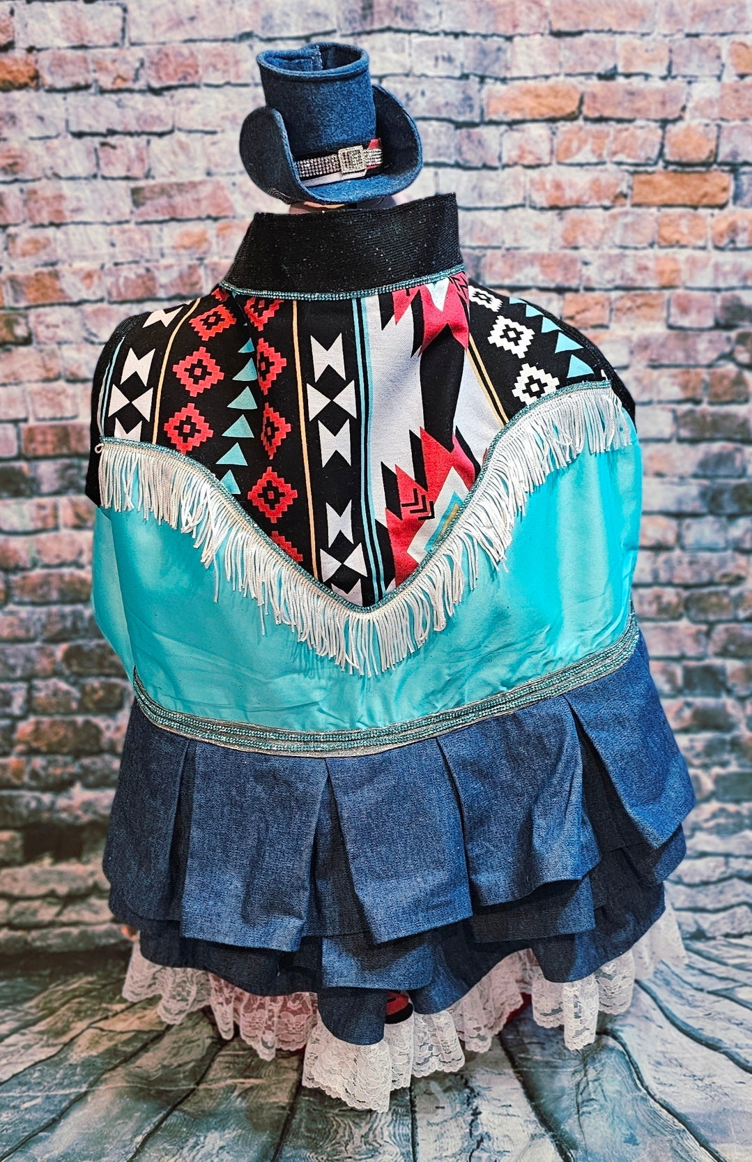 Rodeo Pet Dress, Western Pet dress, Aztec print pet dress