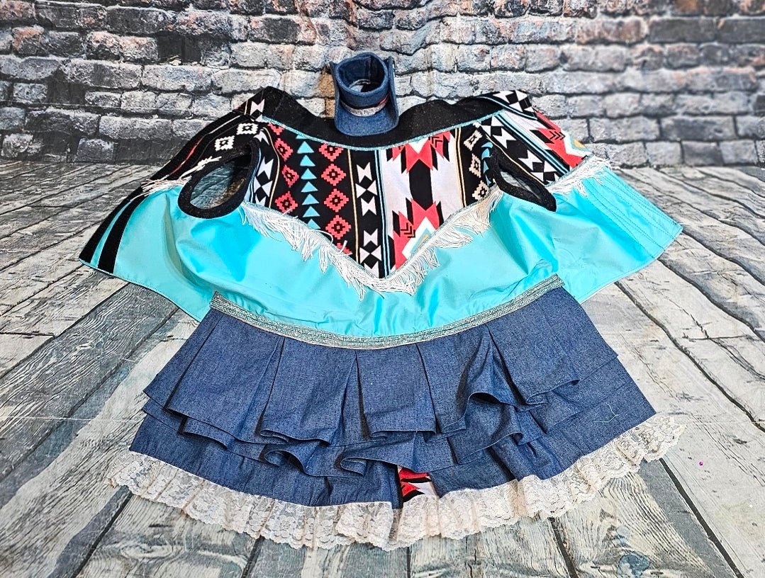 Rodeo Pet Dress, Western Pet dress, Aztec print pet dress