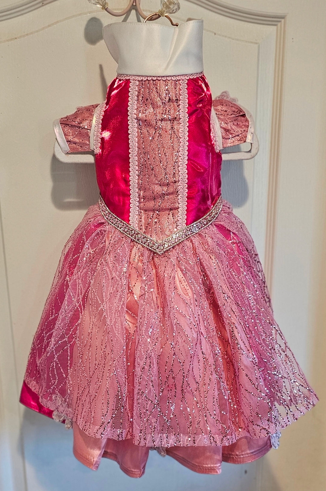 Princess Pet Dress, Princess pink pet dress, glitter pink dog dress