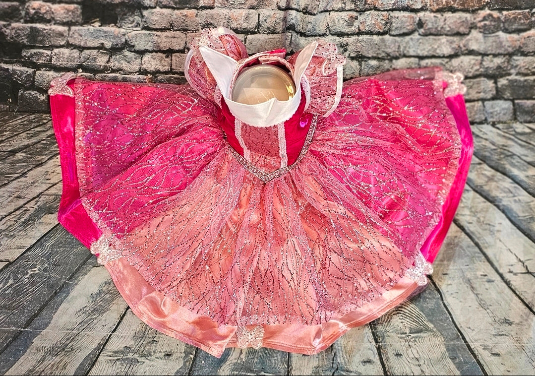 Princess Pet Dress, Princess pink pet dress, glitter pink dog dress