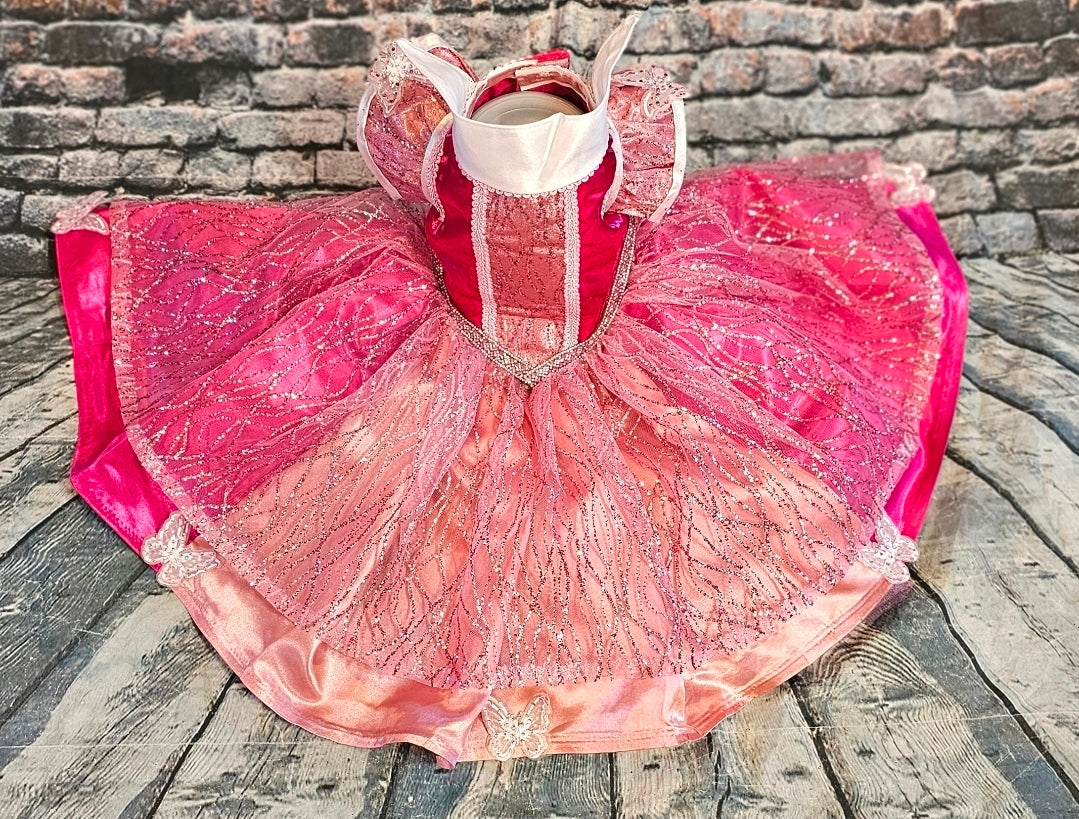 Princess Pet Dress, Princess pink pet dress, glitter pink dog dress