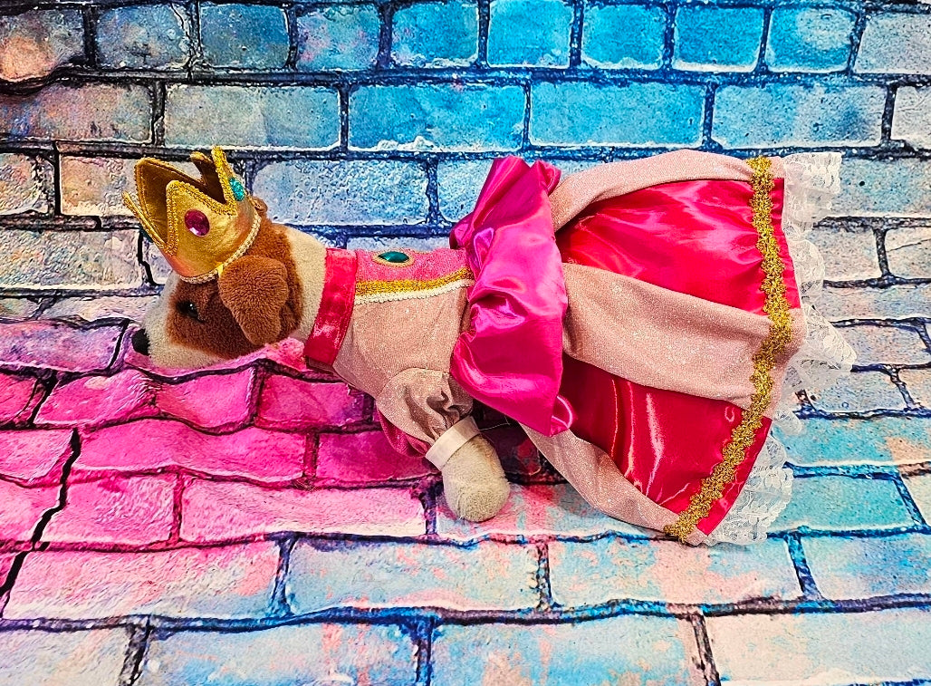 Princess Peach Pet Dress, Glitter Princess Peach pet costume