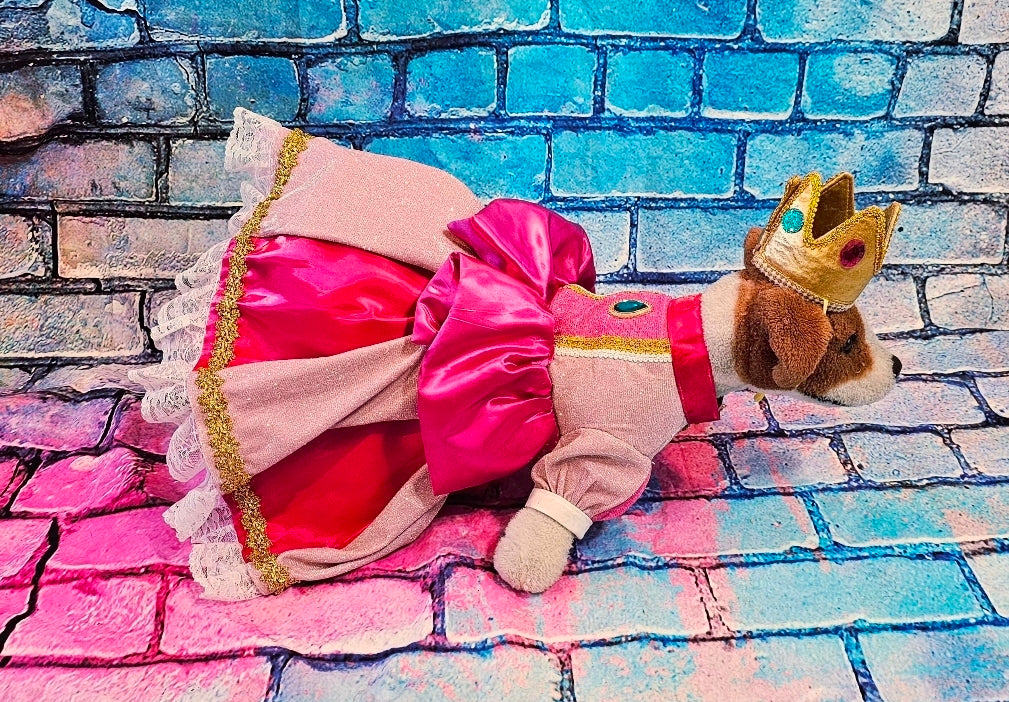 Princess Peach Pet Dress, Glitter Princess Peach pet costume