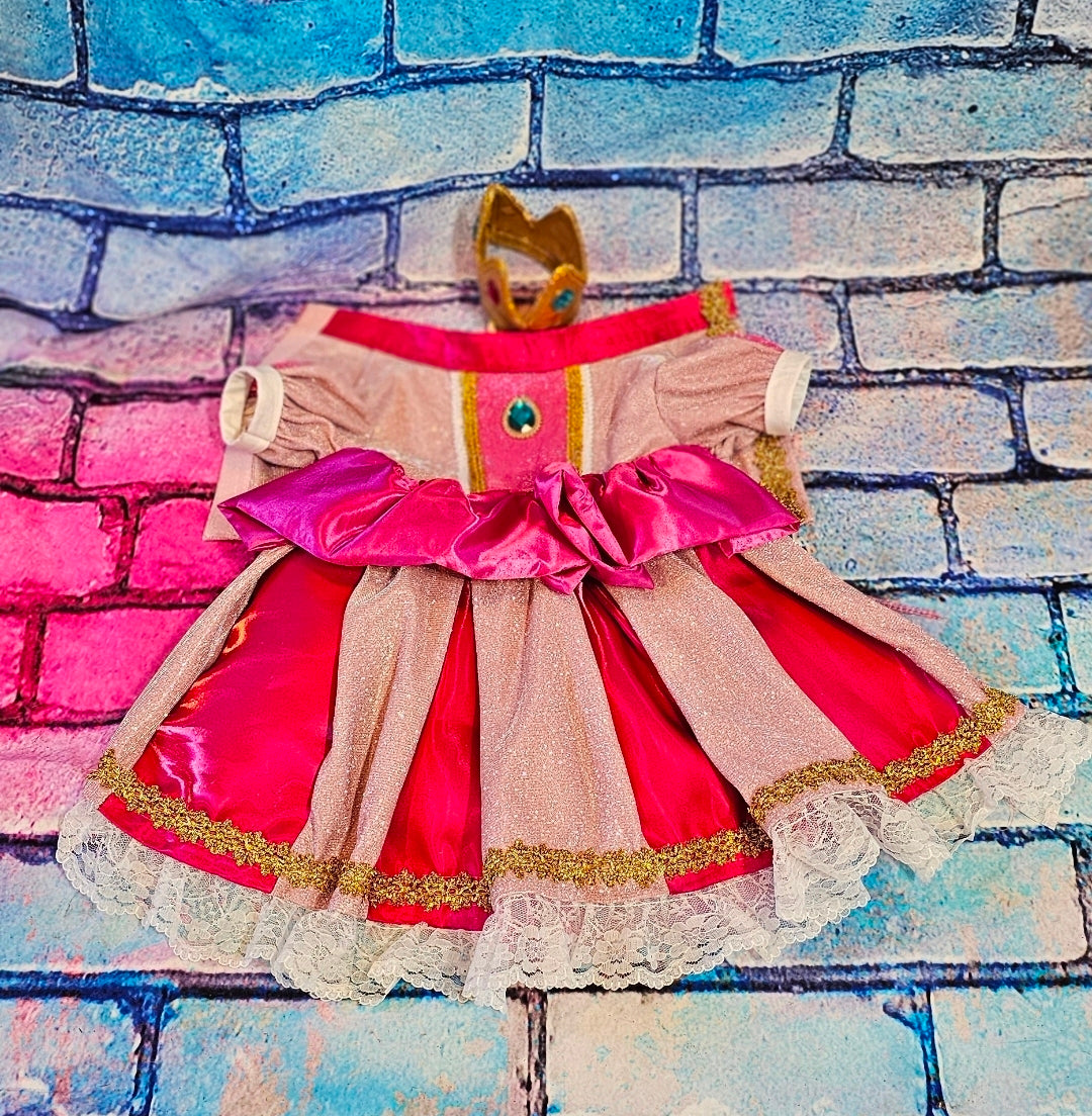 Princess Peach Pet Dress, Glitter Princess Peach pet costume