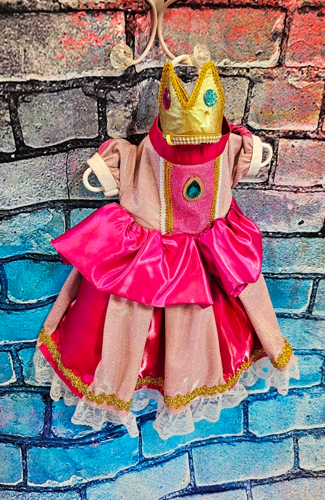 Princess Peach Pet Dress, Glitter Princess Peach pet costume