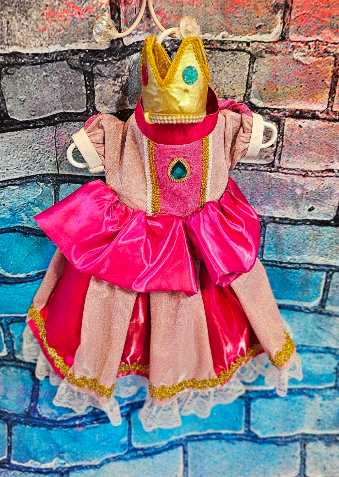 Princess Peach Pet Dress, Glitter Princess Peach pet costume