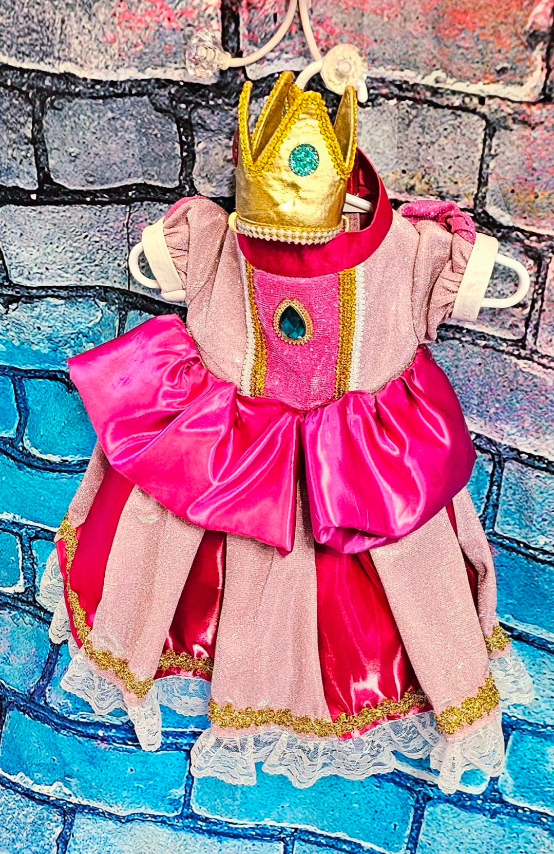 Princess Peach Pet Dress, Glitter Princess Peach pet costume