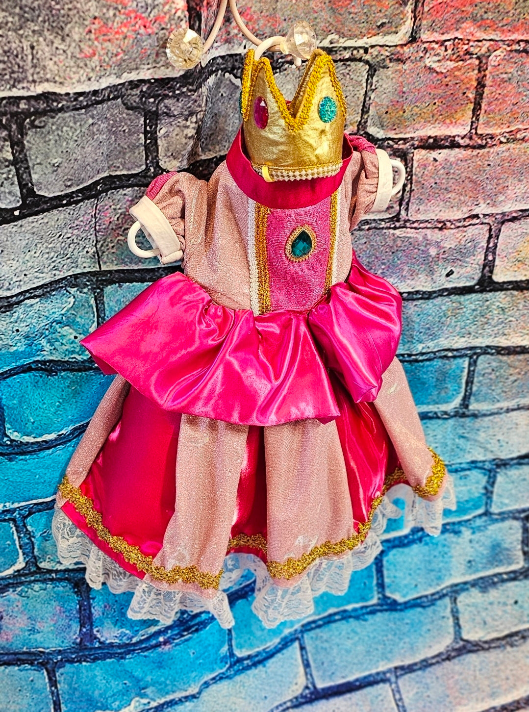 Princess Peach Pet Dress, Glitter Princess Peach pet costume