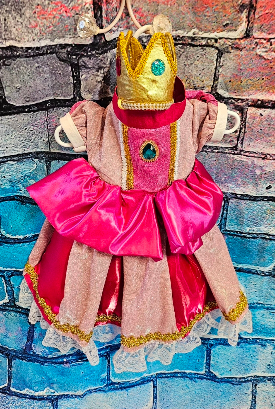 Princess Peach Pet Dress, Glitter Princess Peach pet costume