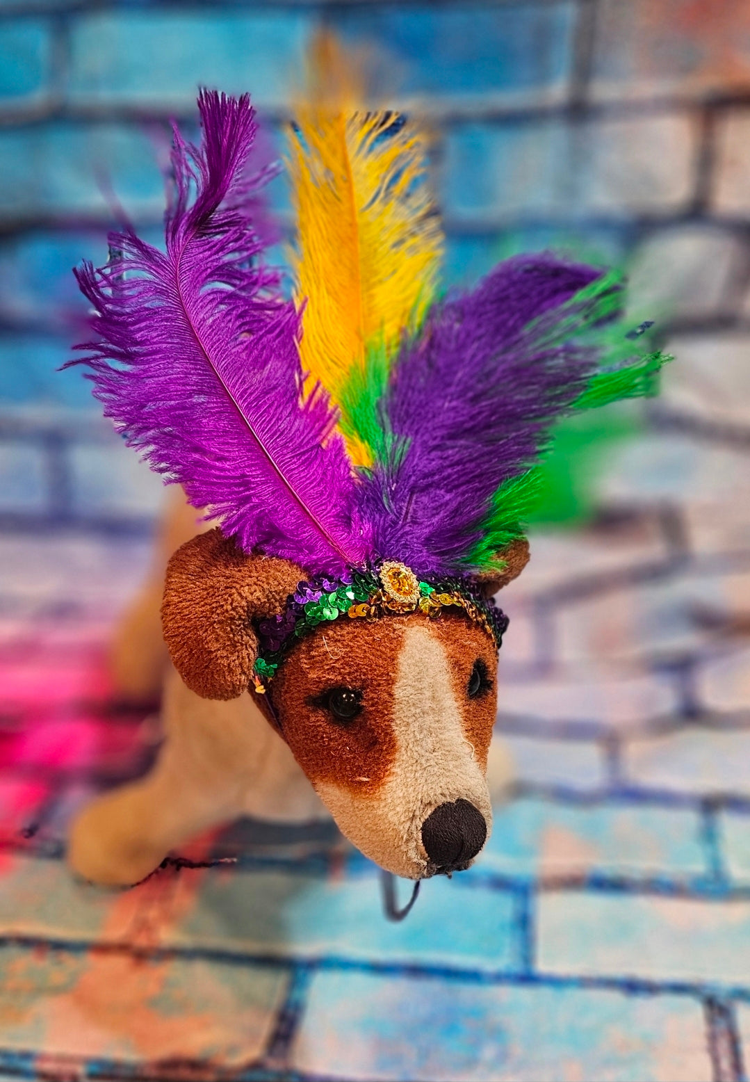 Flapper feather Pet head piece, flapper sequin feather pet head band, flapper pet costume