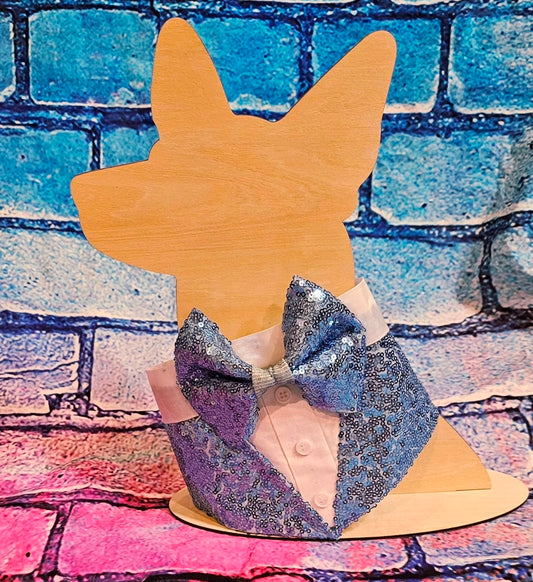 Sequin pet tux bandana, Sequin tux dog bandana, Sequin tux cat bandana