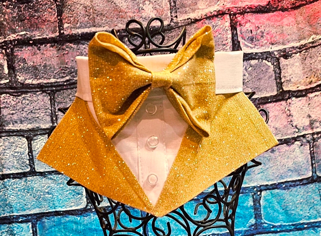 Glitter tux pet bandana, glitter tux dog bandana, glitter tux cat bandana