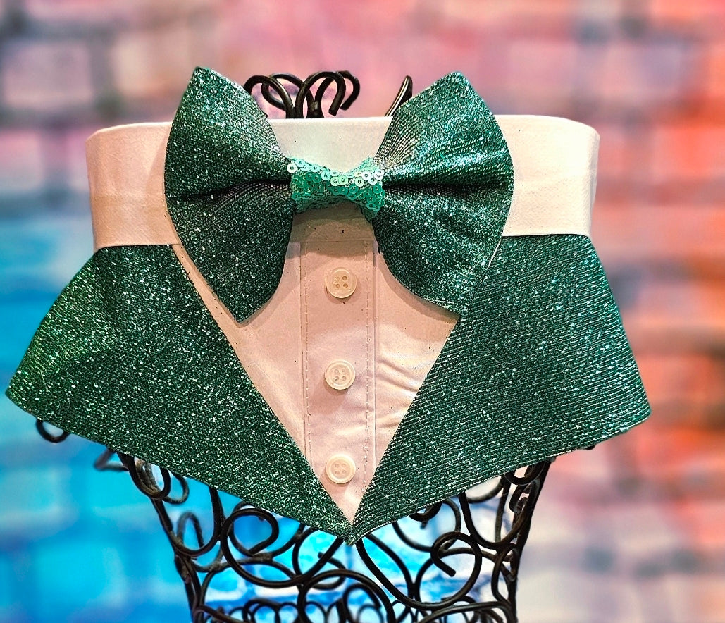 Glitter tux pet bandana, glitter tux dog bandana, glitter tux cat bandana