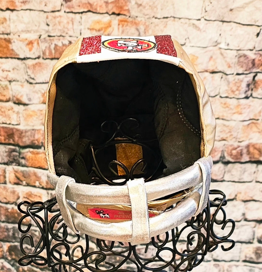 Football pet helmet, custom helmet for pets, nfl inspired football helmet