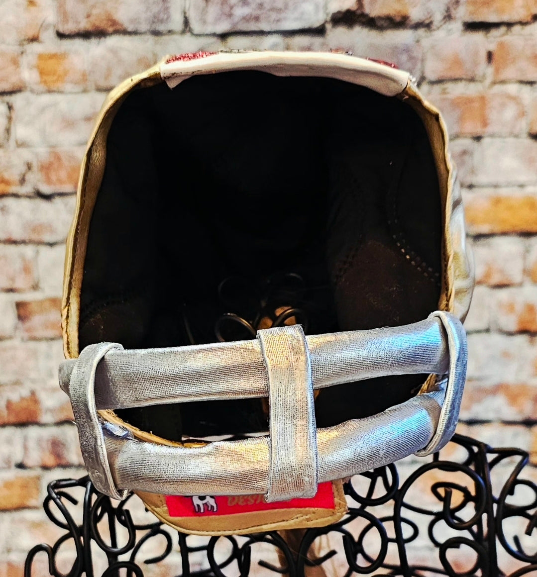Football pet helmet, custom helmet for pets, nfl inspired football helmet