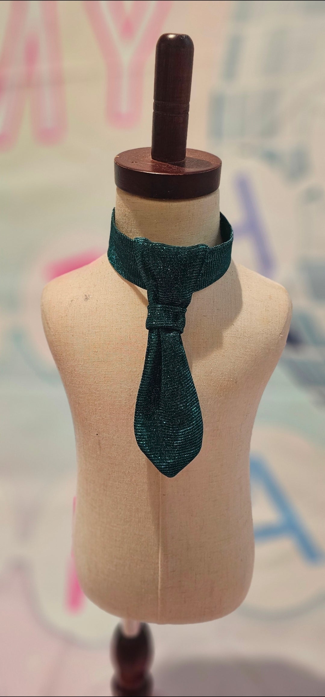 Glitter long pet tie, metallic glitter tie for pets