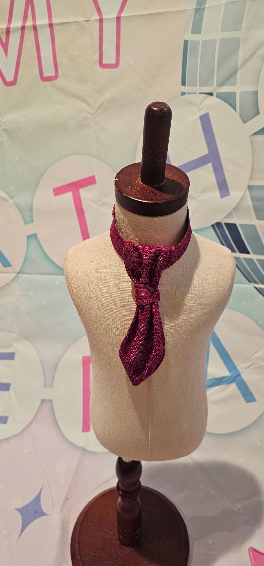 Glitter long pet tie, metallic glitter tie for pets