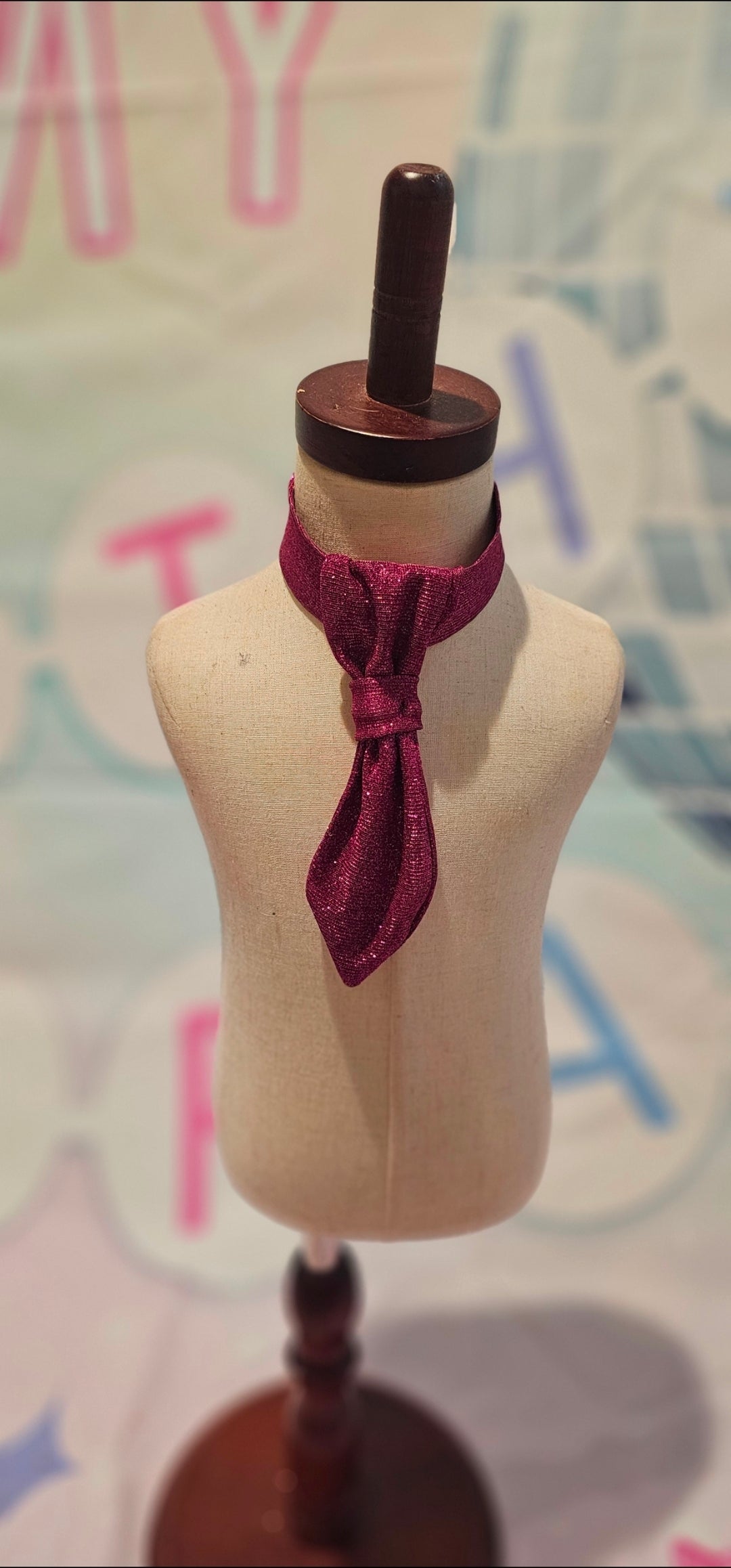 Glitter long pet tie, metallic glitter tie for pets