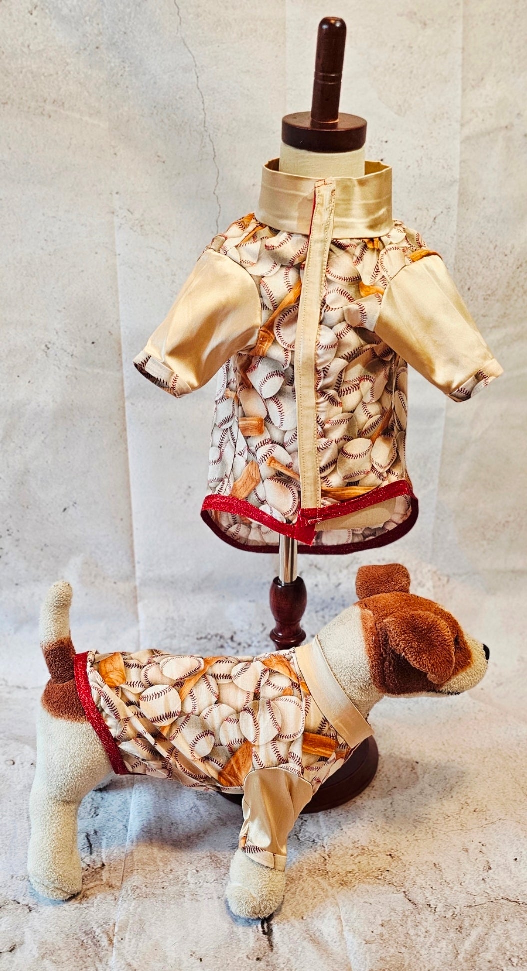 Baseball print glitter pet shirt, baseball dog shirt