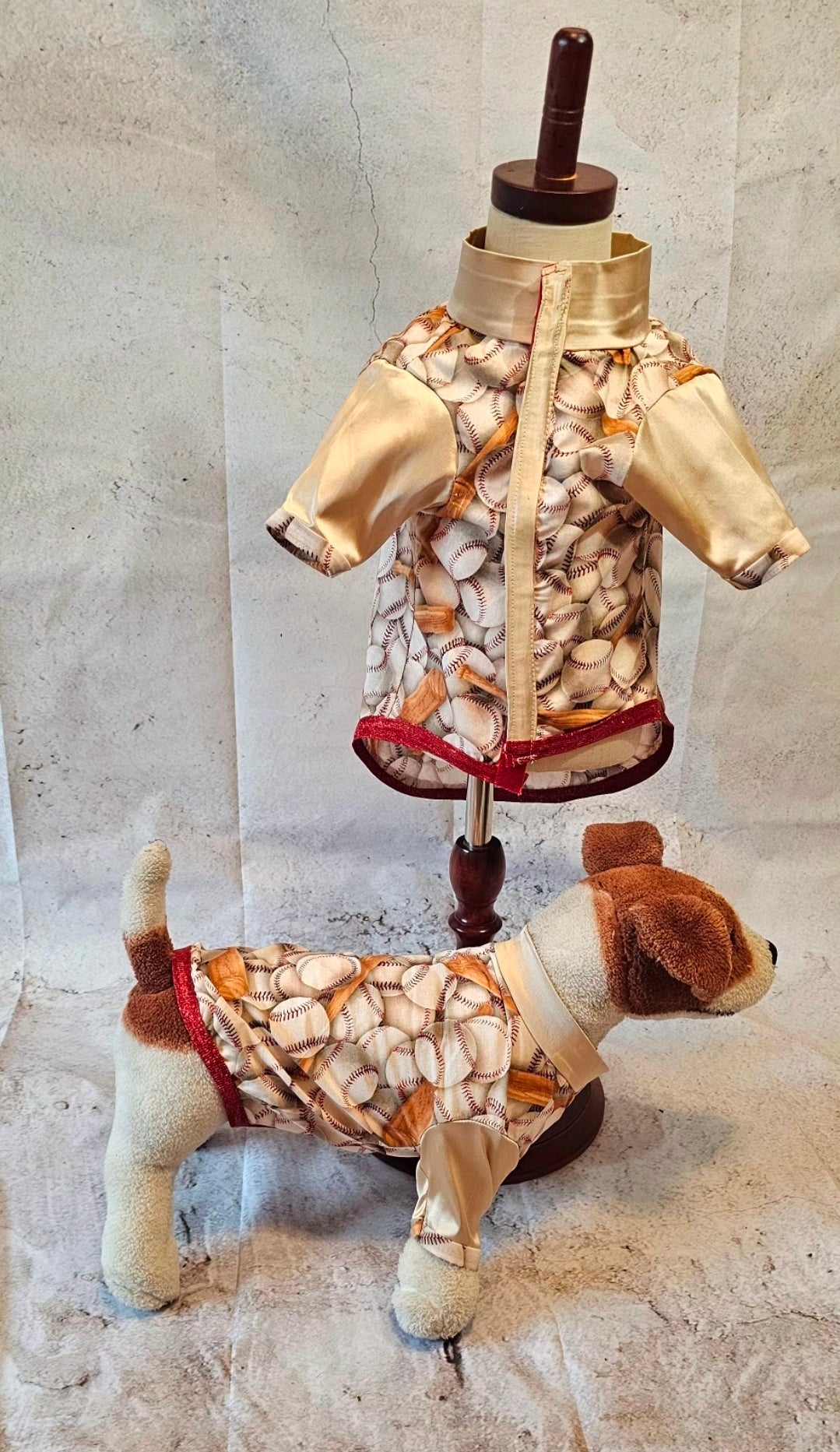 Baseball print glitter pet shirt, baseball dog shirt