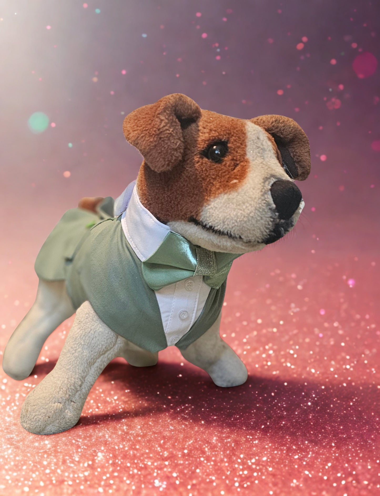 Pet wedding tuxedo costume, vest and bow-tie bandana set for pets