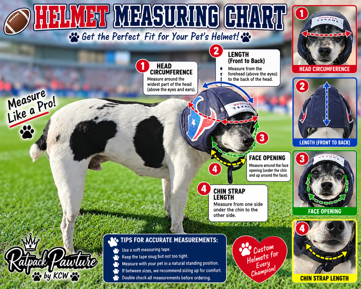 Football pet helmet, custom helmet for pets, nfl inspired football helmet