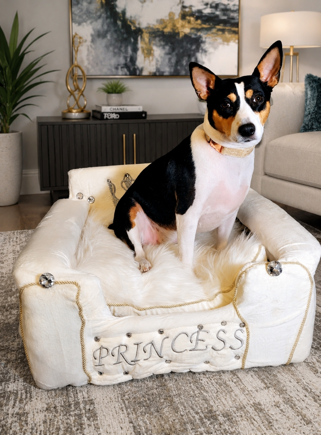 Princess luxury pet bed, personalized pet bed, princess dog bed