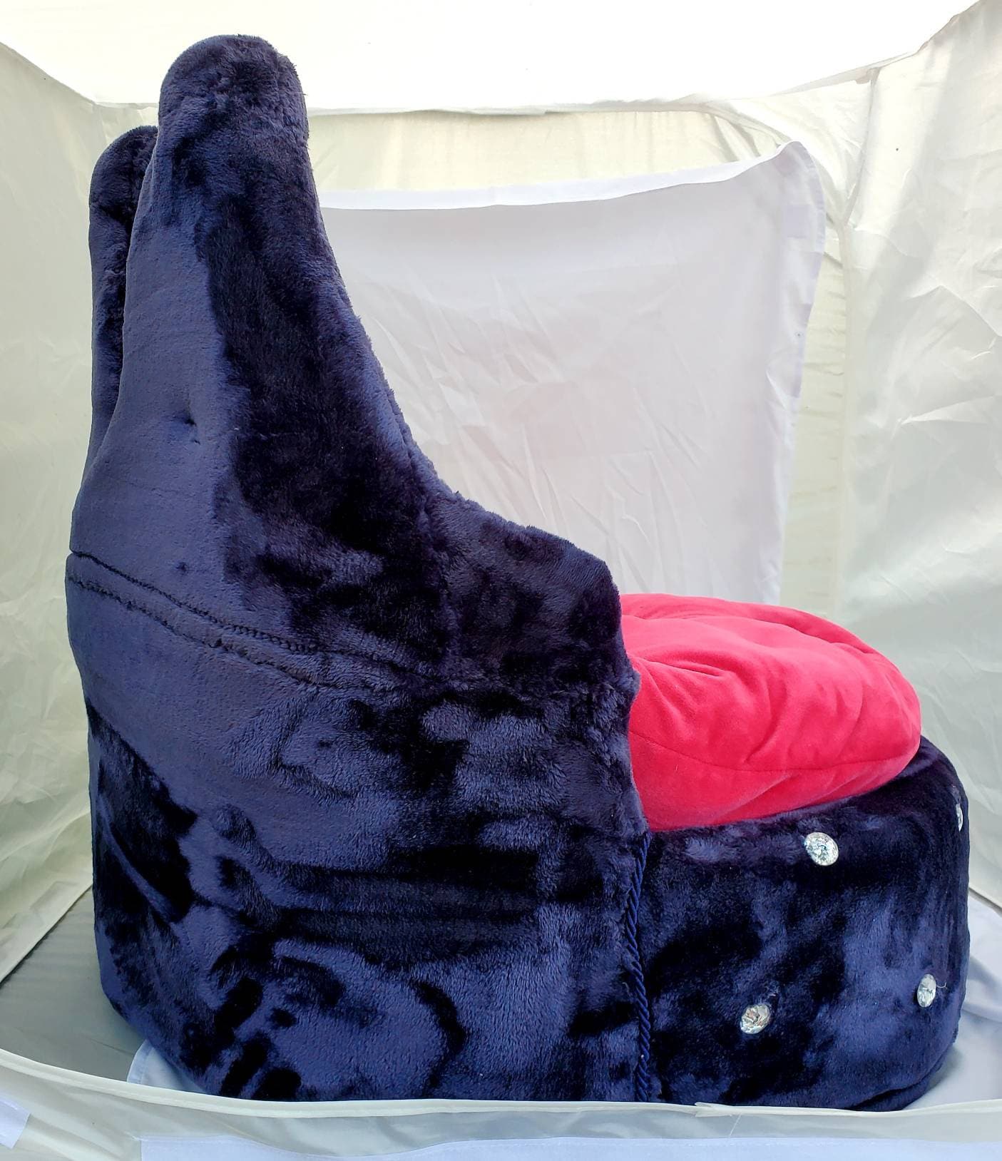 Crown Pet Bed, Crown Cat Bed Crown Dog Bed, Navy Pet Bed, Luxury Crown Pet Bed, round pet furniture, dog luxury bed, cat luxury bed
