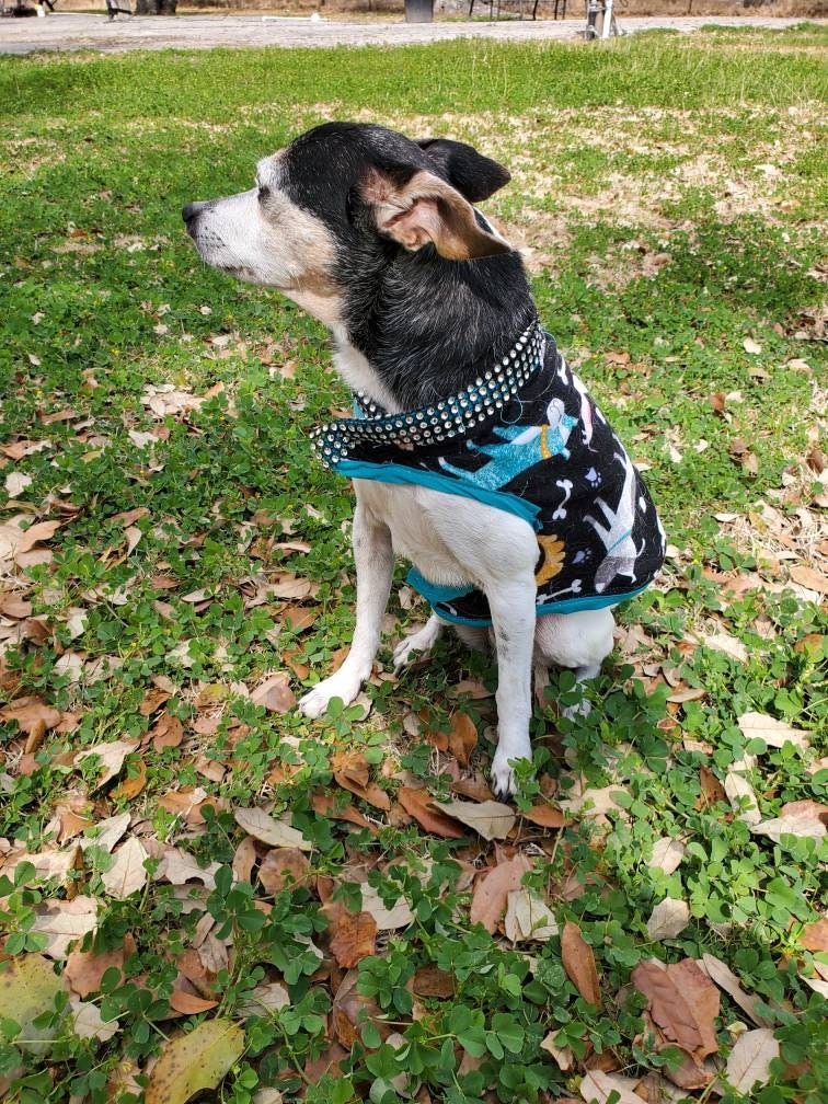 Dog Print Fleece Pet Jacket, Fleece Dog Jacket, Fleece Cat Jacket, Pet Jacket, Pet Shirt, Pet Clothes, dog coat, pet coat, Fleece pet shirt