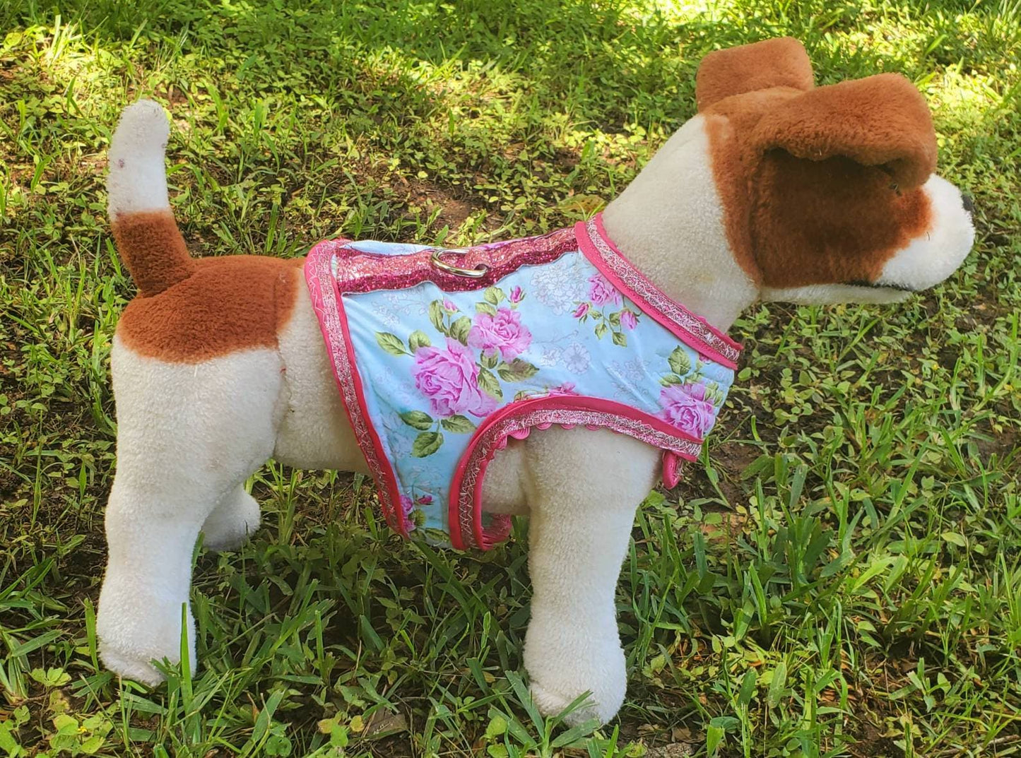 Flower Print Pet Harness, Flower Print Pet Jacket, Pet harness, pet Jacket, cat harness, cat Jacket, dog harness, dog jacket, glitter flower