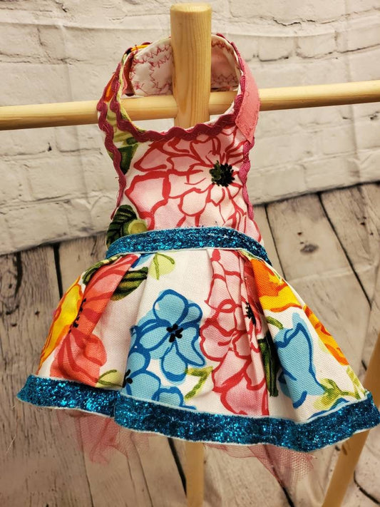 Flower dog dress, flower pet dress, flower cat dress, pet dresses, adjustable pet dress, colorful pet dress, cat dresses, dog dresses