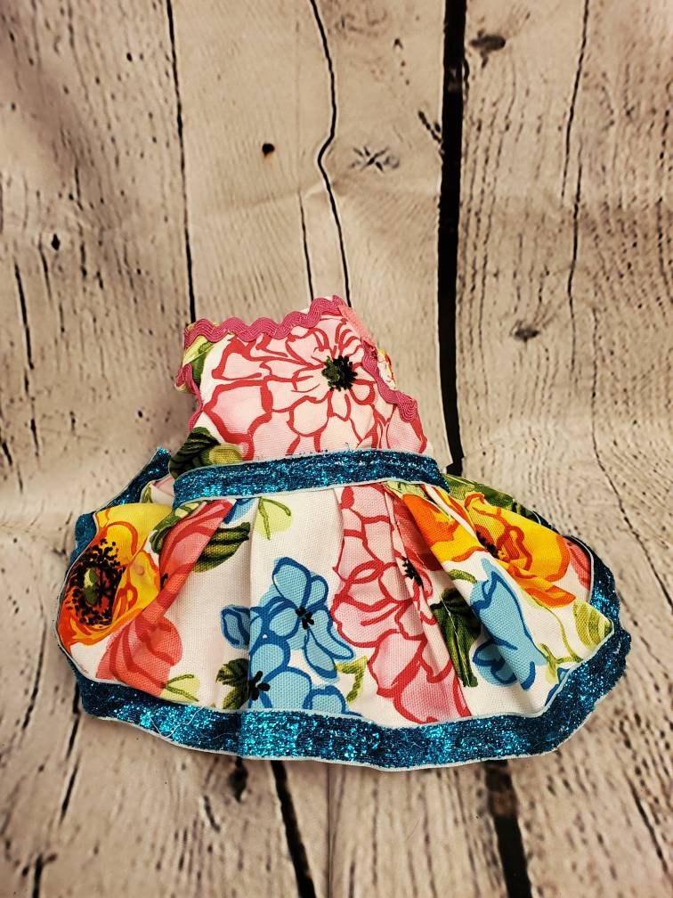 Flower dog dress, flower pet dress, flower cat dress, pet dresses, adjustable pet dress, colorful pet dress, cat dresses, dog dresses