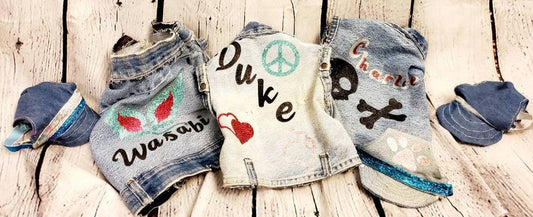 Personalize Blue Jean Pet Jacket, Personalize Pet Jacket, Blue Jean dog jacket, Blue jean cat jacket, Blue jean pet jacket, cat clothes