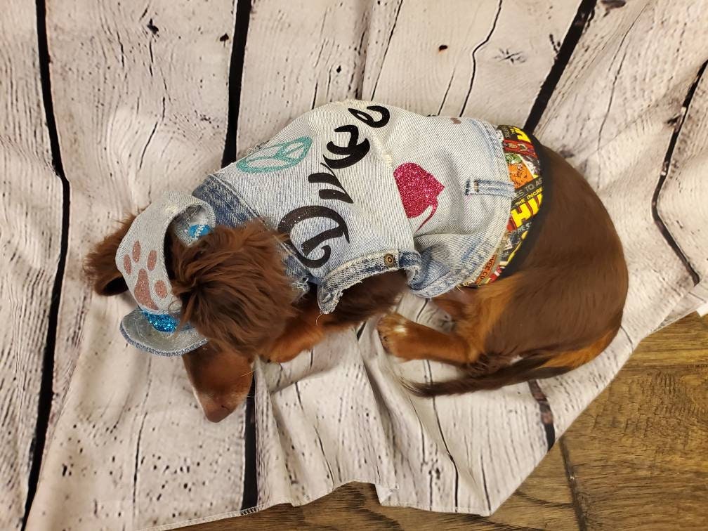Personalize Blue Jean Pet Jacket, Personalize Pet Jacket, Blue Jean dog jacket, Blue jean cat jacket, Blue jean pet jacket, cat clothes