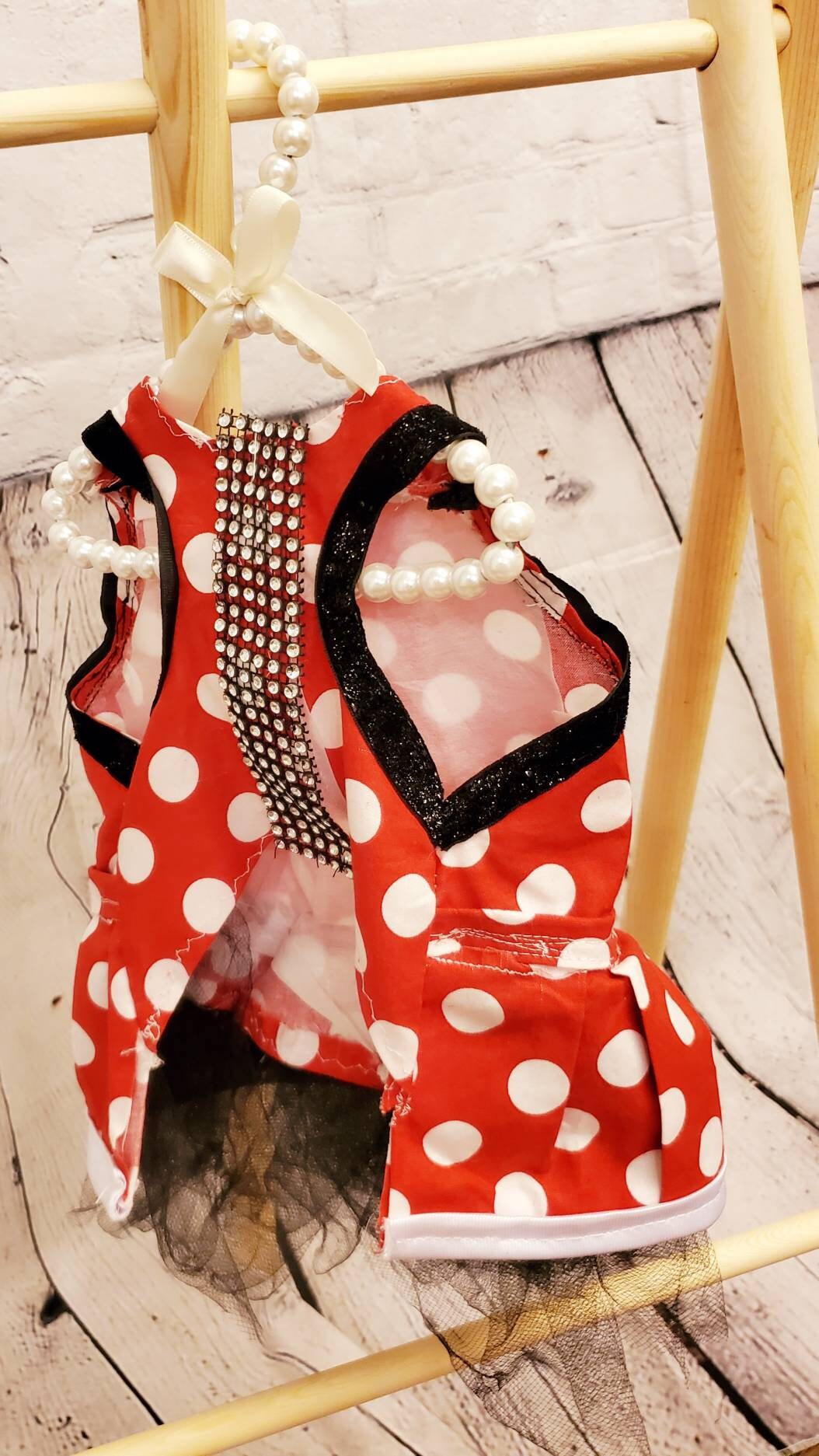 Minnie Mouse costume, Minnie Mouse costume dress, Minnie mouse cat dress costume, red polka pet dress, red polka dot dog dress