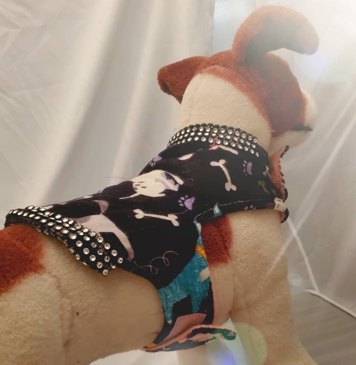 Dog Print Fleece Pet Jacket, Fleece Dog Jacket, Fleece Cat Jacket, Pet Jacket, Pet Shirt, Pet Clothes, dog coat, pet coat, Fleece pet shirt
