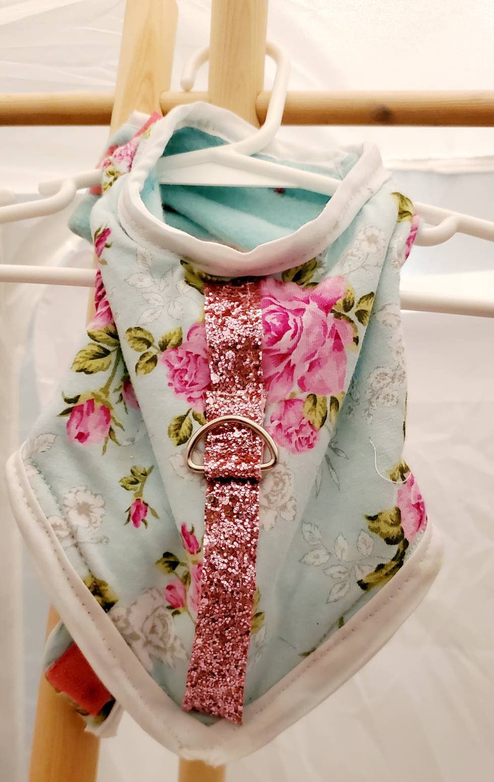 Flower Print Pet Harness, Flower Print Pet Jacket, Pet harness, pet Jacket, cat harness, cat Jacket, dog harness, dog jacket, glitter flower