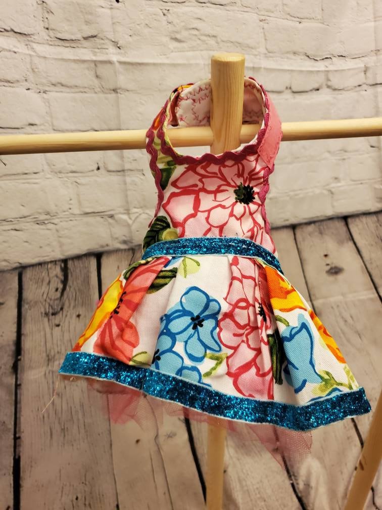 Flower dog dress, flower pet dress, flower cat dress, pet dresses, adjustable pet dress, colorful pet dress, cat dresses, dog dresses