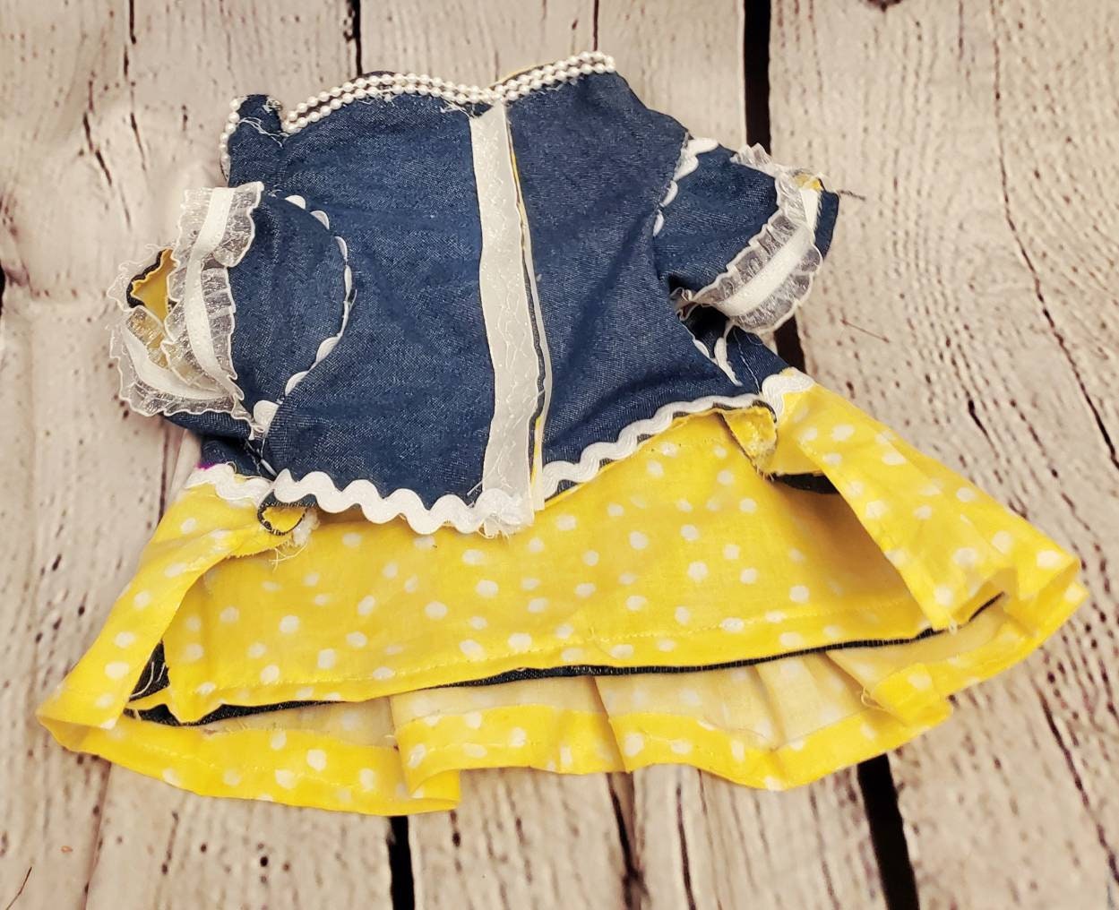 Blue Jean Pet dress, blue jean dog dress, blue jean cat dress, pet dress, pet dresses, dog dresses, cat dresses, polka Dot pet dress