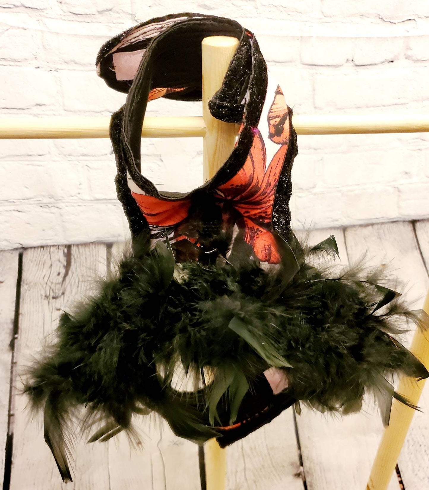 Flower Pet Harness, feather pet harness, flower feather pet jacket harness, flower dress harness, pet harness, pet dresses, dog harness