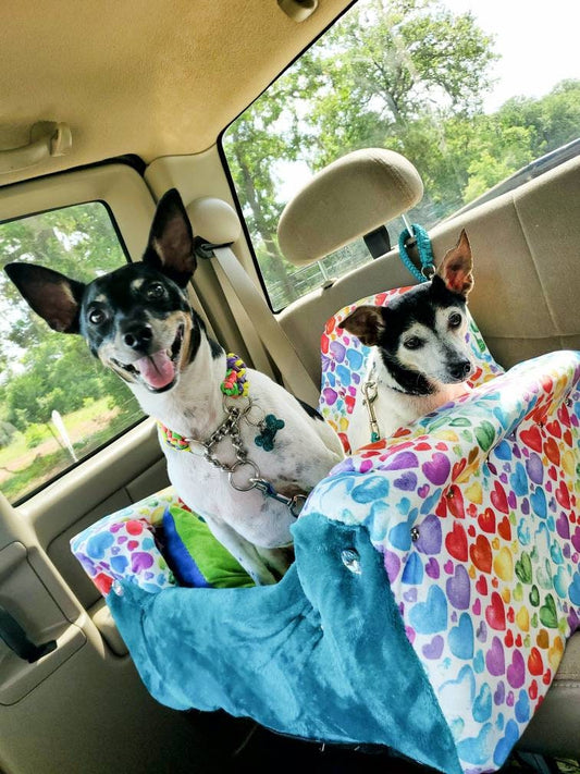 Pet Booster Seat, dog booster seat, cat booster seat, dog bed for the car, booster seat for pets, booster seat for dogs, seat belt pet seat