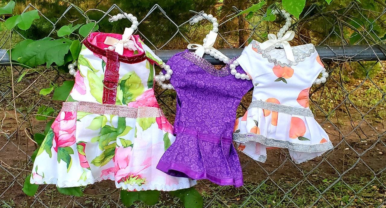 Purple pet dress, Purple dog dress, Purple cat dress, Purple flower Pet dress, Purple flower cat dresses, Purple flower dog dresses,