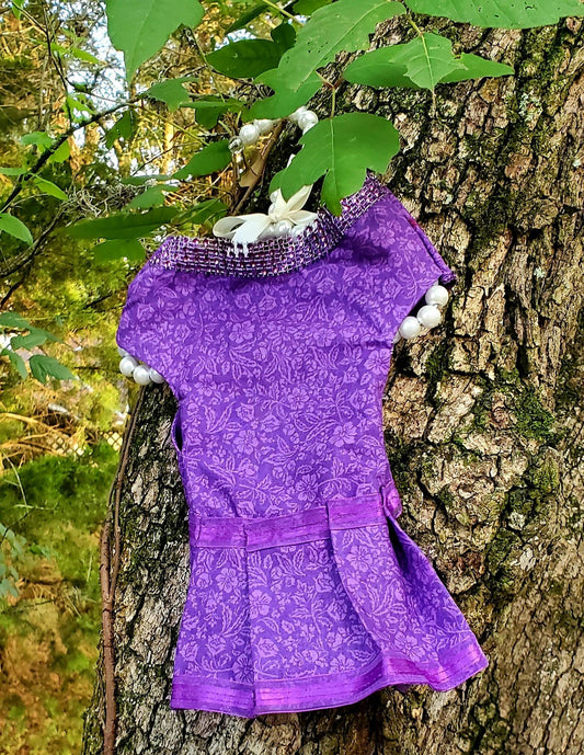 Purple pet dress, Purple dog dress, Purple cat dress, Purple flower Pet dress, Purple flower cat dresses, Purple flower dog dresses,