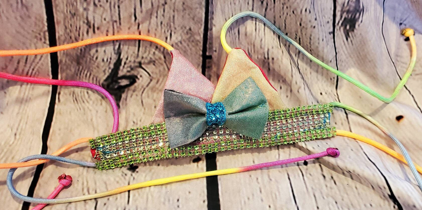 Pet Bedazzled Pet Bathing Suit, Pet string bikini, dog bathing suit, pet bikini, dog bikini, cat bikini, Irradescen bikini, triangle pet bikini