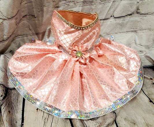 Custom Satin Pink Pet wedding dress pet wedding party dress princess pet dress, classy pet dress, classy dog dress, cat pet dres dog wedding