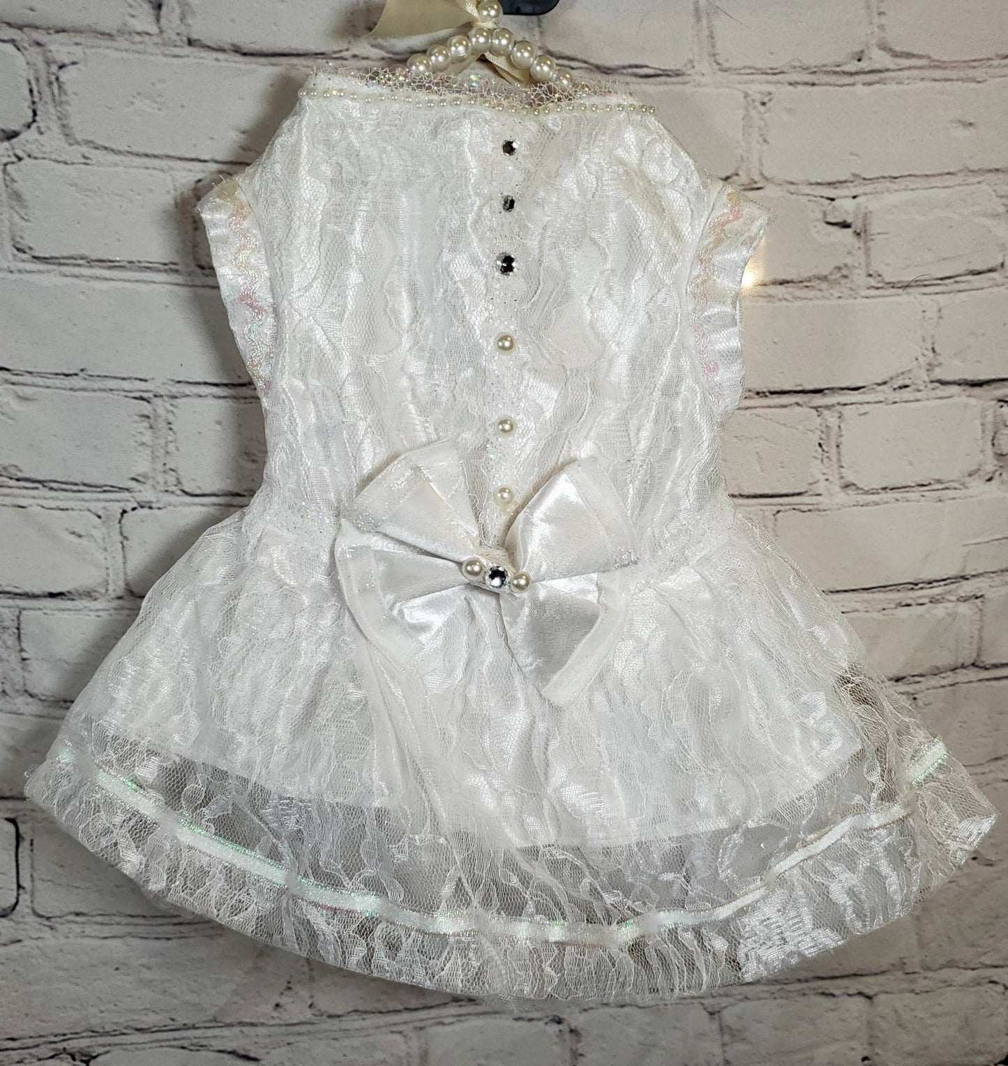 Flower dog dress, flower cat dress, flower Pet dress, wedding pet dress, wedding dress for pets, wedding costume, white lace pet dress